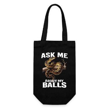 King Python Snakes Lover Terrarium Python - Gift Bag for Bottles - black - Front