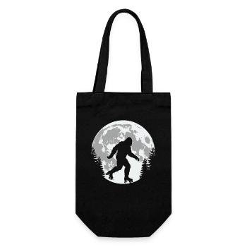 Bigfoot Roller Skating Mond - Geschenkbeutel für Flaschen - Schwarz - Vorne