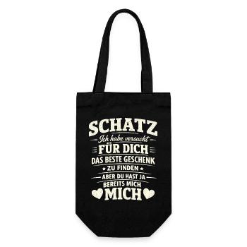 Ironie Paar Sarkastisch Geschenk - Geschenkbeutel für Flaschen - Schwarz - Vorne