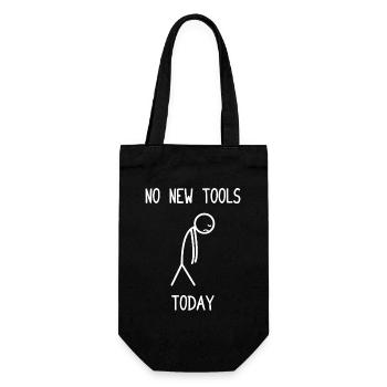 No new tools today Car lover car guy mechanic - Geschenkbeutel für Flaschen - Schwarz - Vorne