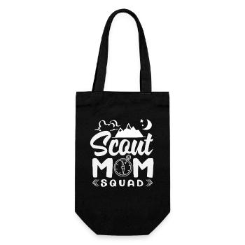 Stolze Mutter Pfadfinderin Scouting Mom Squad - Geschenkbeutel für Flaschen - Schwarz - Vorne