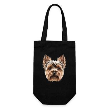 Yorkshire Terrier Dog Lover Cute Yorkie - Gift Bag for Bottles - black - Front