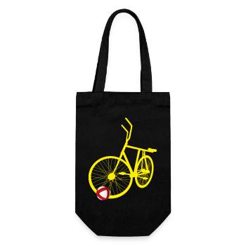 Radball, Cycleball, Hallenradsport - Geschenkbeutel für Flaschen - Schwarz - Vorne