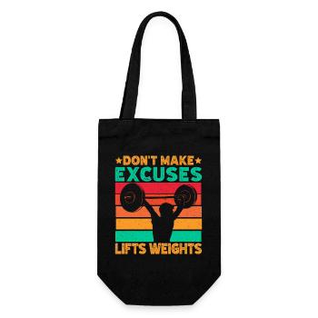 Motivation fitness Bodybuilder Ne trouve pas d’excuses - Sac à bouteille - noir - Devant