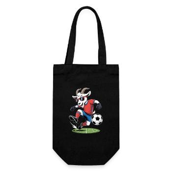 Coole Fußball Ziege Goat mit Sonnenbrille - Geschenkbeutel für Flaschen - Schwarz - Vorne