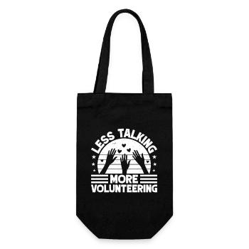 Social Worker Quote Less Talking More Social - Gift Bag for Bottles - black - Front