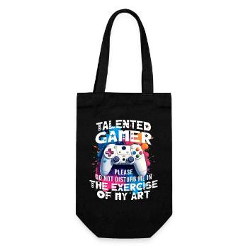 Gamer gaming enthusiast video games console funny - Gift Bag for Bottles - black - Front