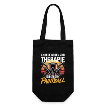  Andere Gehen Zur Therapie Ich Geh Zum Paintball - Geschenkbeutel für Flaschen - Schwarz - Vorne