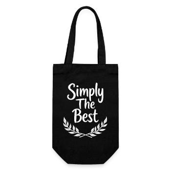 Simplement la meilleure déclaration de couronne de laurier - Sac à bouteille - noir - Devant