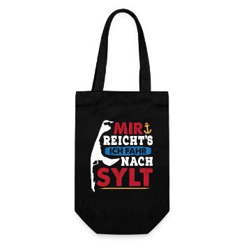 Vacances à la mer du Nord J’EN AI ASSEZ D’ALLER À SYLT Drôle - Sac à bouteille - noir - Devant