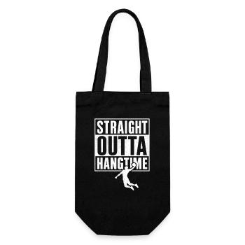 Straight Outta Hangtime Basketball Sports - Gift Bag for Bottles - black - Front