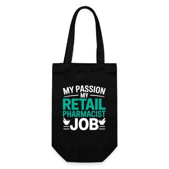 Retail Pharmacist My Passion My Pharmacy Care - Geschenkbeutel für Flaschen - Schwarz - Vorne