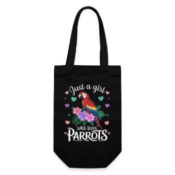 Parrot Lover Funny Saying Tropical - Gift Bag for Bottles - black - Front