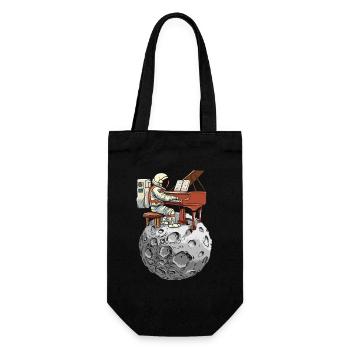 Piano d’astronaute sur la Lune - Sac à bouteille - noir - Devant