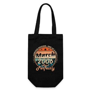20th Birthday March 2006 - Gift Bag for Bottles - black - Front