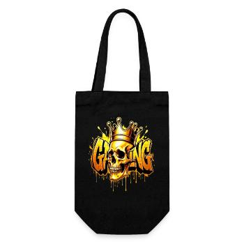 Or de Crâne de Graffiti Gaming - Sac à bouteille - noir - Devant