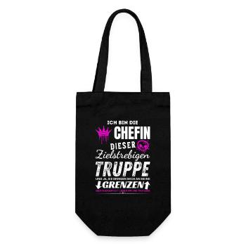 Chefin der Zielstrebigen Truppe Chefin Geschenke - Sac à bouteille - noir - Devant