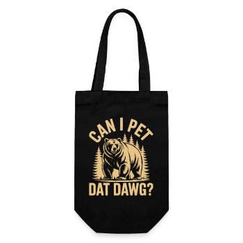 Can I Pet Dat Dawg, Hiking, Hiking - Gift Bag for Bottles - black - Front
