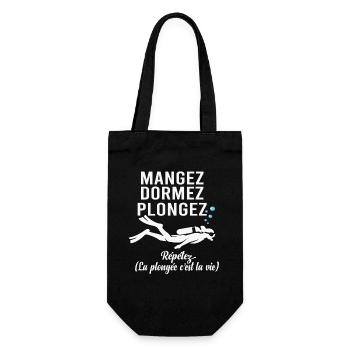 Scuba Diving Eat Sleep Dive - Gift Bag for Bottles - black - Front