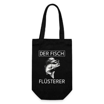 Pêcheur, Cadeau Homme, Le Poisson et son Chuchoteur - Sac à bouteille - noir - Devant