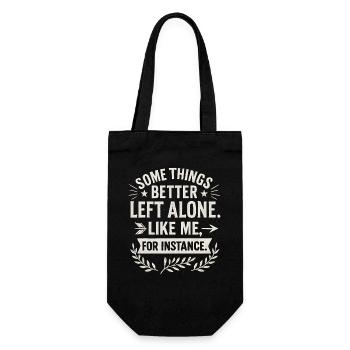 Funny Saying Introverted Nerds Gift Idea - Gift Bag for Bottles - black - Front