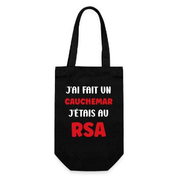 Cauchemar RSA: j'étais au RSA - Sac à bouteille - noir - Devant