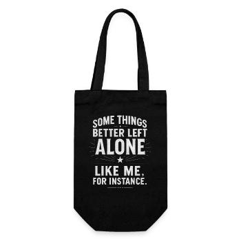 Funny Saying Introverted Nerds Gift Idea - Gift Bag for Bottles - black - Front