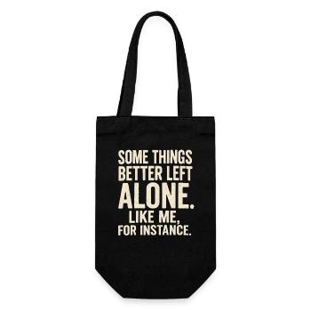 Funny Saying Introverted Nerds Gift Idea - Gift Bag for Bottles - black - Front