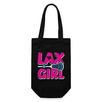 Lax Girl Pink Lacrosse Design - Geschenkbeutel für Flaschen - Schwarz - Vorne