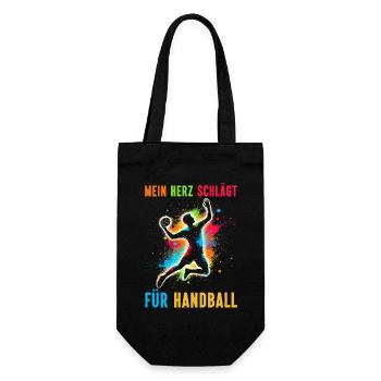 Handball Liebhaber Handball Sport Spieler Handball - Geschenkbeutel für Flaschen - Schwarz - Vorne