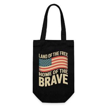 Land of the Free - USA Vintage Flag - Geschenkbeutel für Flaschen - Schwarz - Vorne