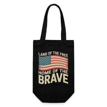 Land of the Free - USA Vintage Flag - Geschenkbeutel für Flaschen - Schwarz - Vorne