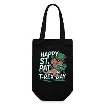 T-Rex pour la Saint-Patrick - Sac à bouteille - noir - Devant