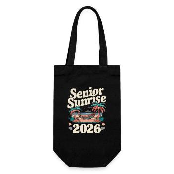 Senior Sunrise 2026 Beach Sunrise - Gift Bag for Bottles - black - Front
