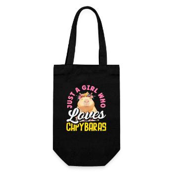 Fille adore les capybaras Capybaras mignons Drôles - Sac à bouteille - noir - Devant