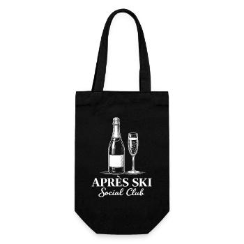  Apres Ski Social Club Bavaria Skifahren - Geschenkbeutel für Flaschen - Schwarz - Vorne