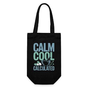Hospital Pharmacist Calm Cool Calculated Inpatient - Geschenkbeutel für Flaschen - Schwarz - Vorne
