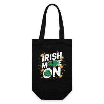 Irish Mom Shamrock Gold Fiesta - Geschenkbeutel für Flaschen - Schwarz - Vorne