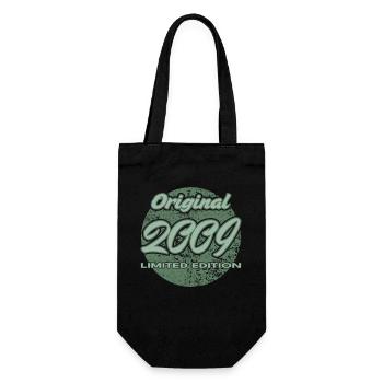 17. Geburtstag 2009 Jungen und Mädchen Geschenk - Geschenkbeutel für Flaschen - Schwarz - Vorne