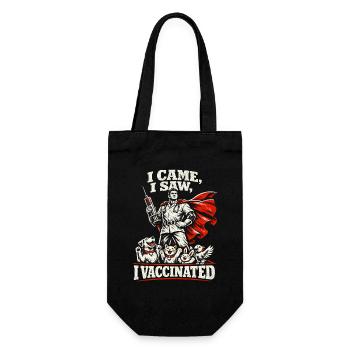 Veterinarian Veterinarian I Came I Saw I Vaccinated - Gift Bag for Bottles - black - Front