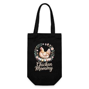 Poulet Maman Poulets Maman Maman Femme de fermier Fête des Mères Poulet pour la fête des mères - Sac à bouteille - noir - Devant