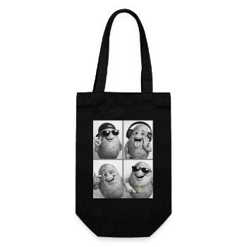 Kernknollen Groove Collage - Geschenkbeutel für Flaschen - Schwarz - Vorne