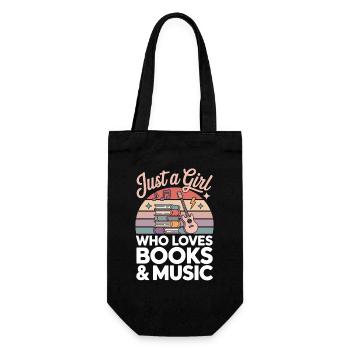 Juste une fille qui aime les livres et la musique - Sac à bouteille - noir - Devant