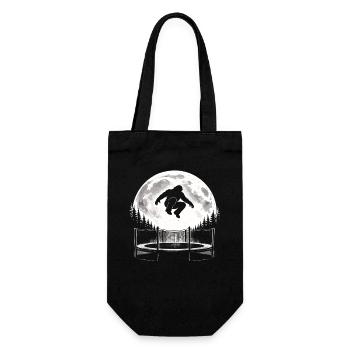 Bigfoot on trampoline - Gift Bag for Bottles - black - Front
