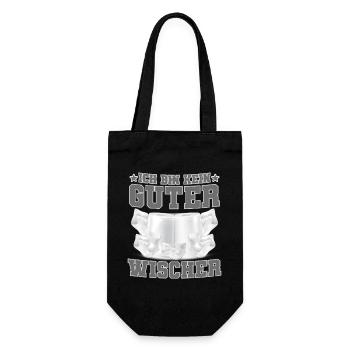Toilet paper I'm a good mop - Gift Bag for Bottles - black - Front