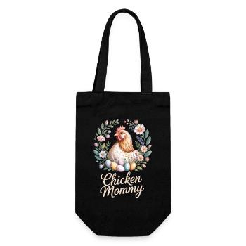 Poulet Maman Poulets Maman Maman Femme de fermier Fête des Mères Poulet pour la fête des mères - Sac à bouteille - noir - Devant