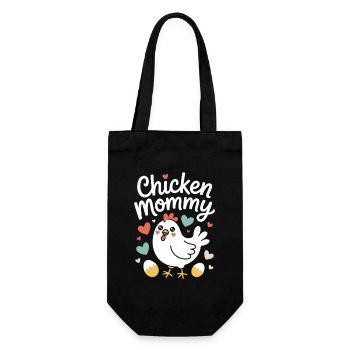 Poulet Maman Poulets Maman Maman Femme de fermier Fête des Mères Poulet pour la fête des mères - Sac à bouteille - noir - Devant