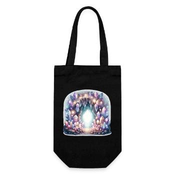 Crystal Cave Portal - Gift Bag for Bottles - black - Front