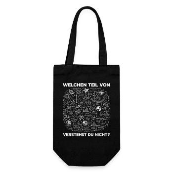 What part of don't you mess up math - Gift Bag for Bottles - black - Front