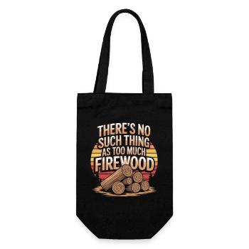 Theres No Such Thing As Too Much Firewood - Gift Bag for Bottles - black - Front
